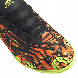 Buty piłkarskie adidas Nemeziz Messi.4 In Jr FW7310 czarny, żółty, pomarańczowy pomarańczowe 3