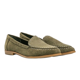 Zielone mokasyny z eko-zamszu Hope 1