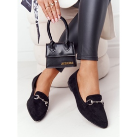 Damskie Mokasyny Sergio Leone MK711 Zamszowe Czarne 2