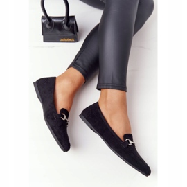 Damskie Mokasyny Sergio Leone MK711 Zamszowe Czarne 1