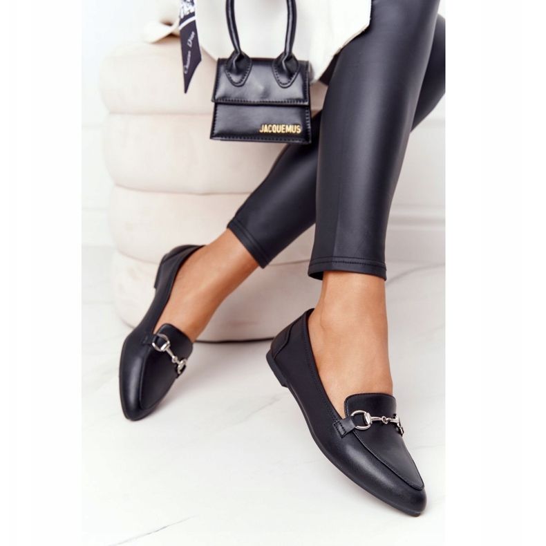 Damskie Mokasyny Sergio Leone MK711 Czarne 2