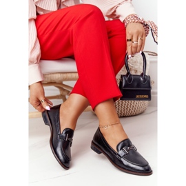 Damskie Mokasyny Sergio Leone PB253 Czarne 2