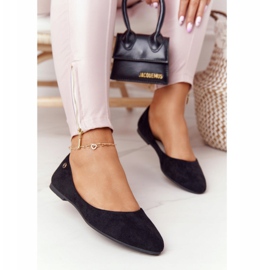 Zamszowe Baleriny Sergio Leone BL622 Czarne 1