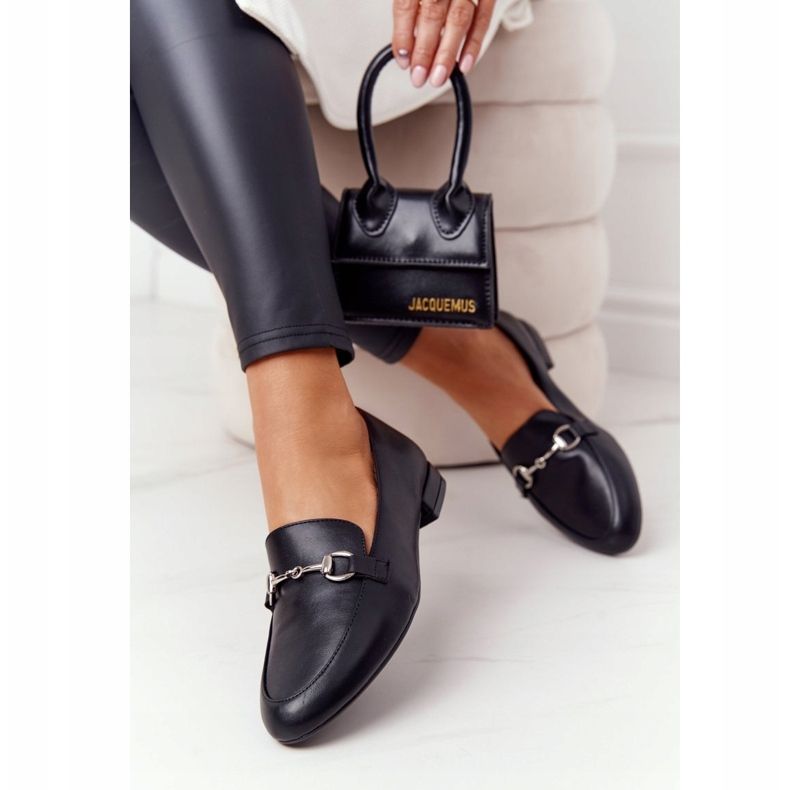 Damskie Mokasyny Sergio Leone MK733 Czarne 2