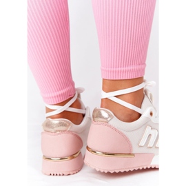 Damskie Sportowe Buty Sneakersy Biało-Różowe Maddie białe 1