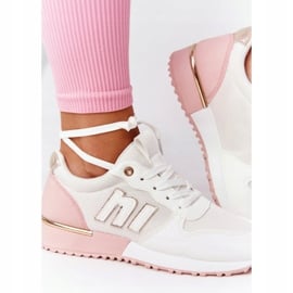 Damskie Sportowe Buty Sneakersy Biało-Różowe Maddie białe 6