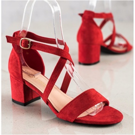 Sandały Z Paseczkami Sergio Leone czerwone 2