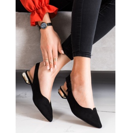 Filippo Czarne Sandały Z Odkrytą Piętą 1