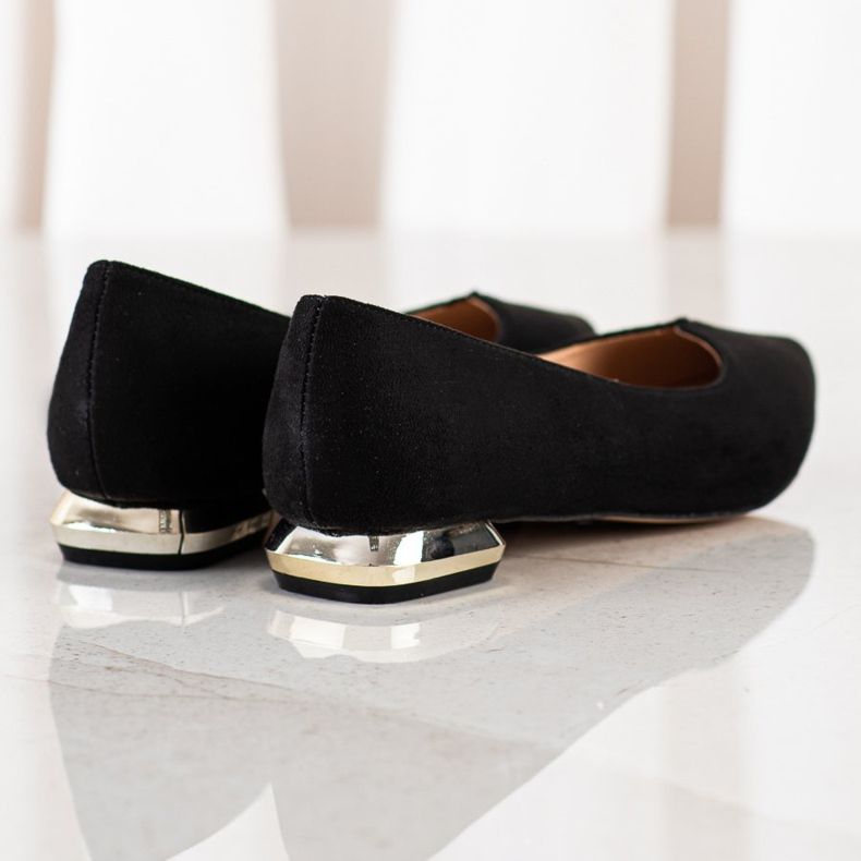 Filippo Czółenka Z Ozdobnym Obcasem czarne 1