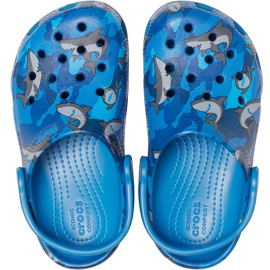 Crocs dla dzieci Classic Shark Clog niebieskie 206147 4KI 1