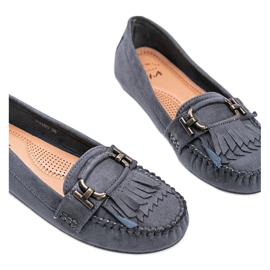 Szare mokasyny z eko-zamszu Maia 1