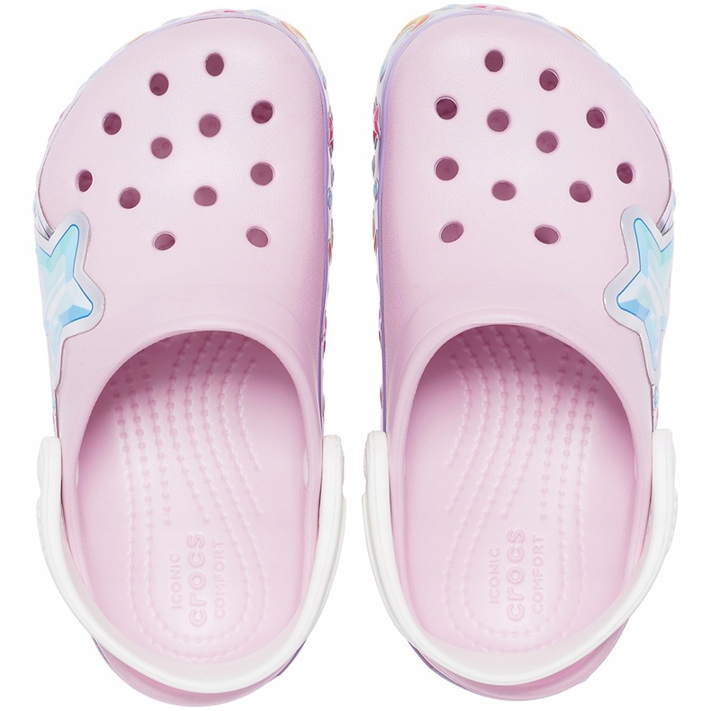 Crocs dla dzieci Fl Star Band Clog różowe 207075 6GD 1
