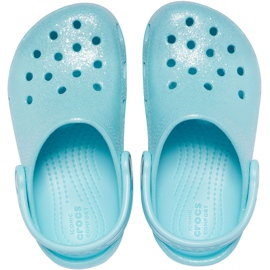 Crocs dla dzieci Classic Glitter Clog niebieskie 205441 4O9 1