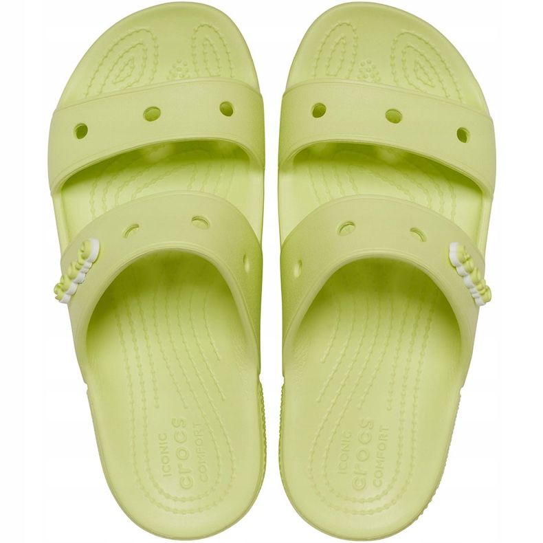 Crocs klapki Classic żółte 206761 3U4 zielone 1