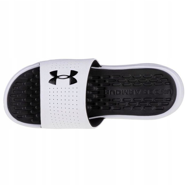 Klapki Under Armour Playmaker Fixed Slides M 3000061-102 białe 2