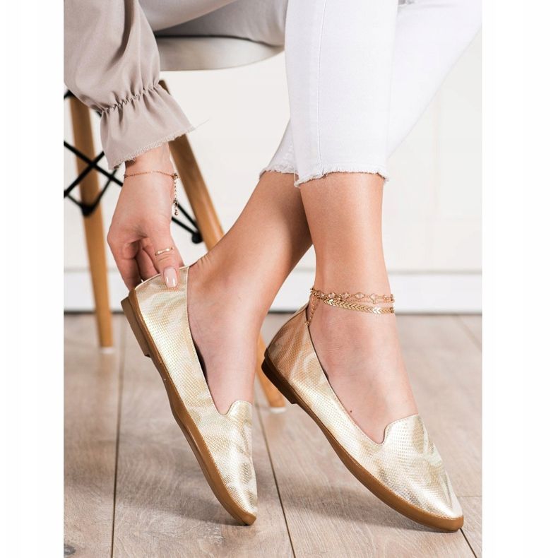 Sergio Leone Złote Lordsy Snake Print złoty 1