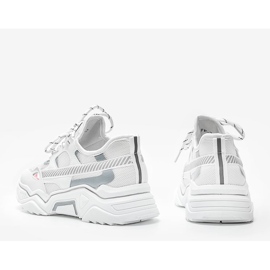 Białe sneakersy na grubej podeszwie Leanna 2