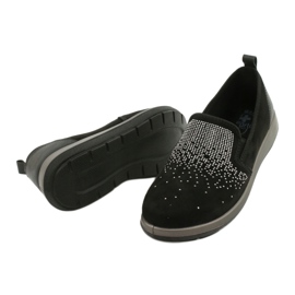 Befado obuwie damskie 156D004 czarne srebrny 4
