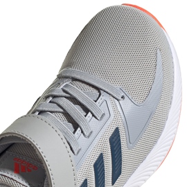 Buty dla dzieci adidas Runfalcon 2.0 szare FZ0115 pomarańczowe 4
