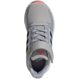 Buty dla dzieci adidas Runfalcon 2.0 szare FZ0115 pomarańczowe 2