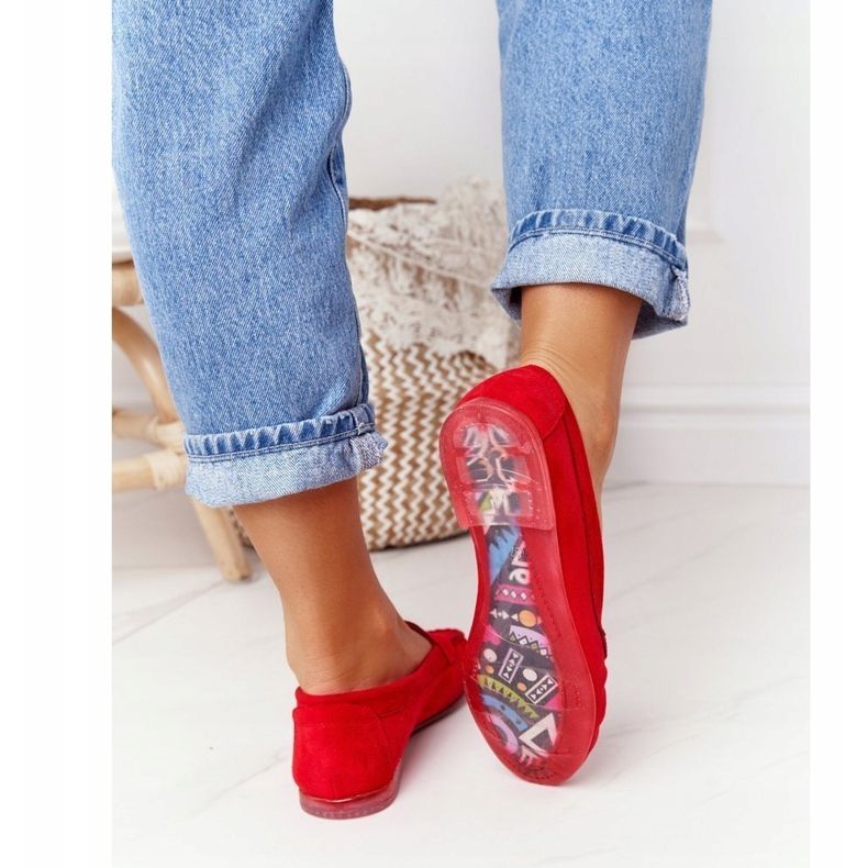 Zamszowe Mokasyny Sergio Leone MK722 Czerwone 1