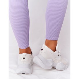 PS1 Damskie Sneakersy Na Masywnej Podeszwie Białe Bubbly 1