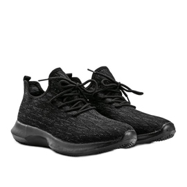 Czarne męskie obuwie sportowe casual Gianni szare 1