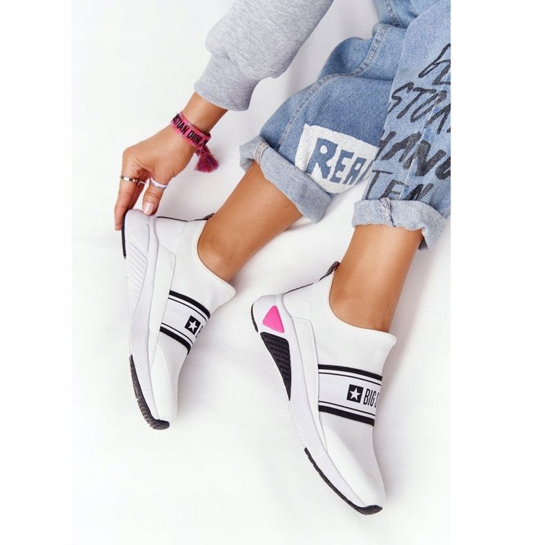 Sportowe Buty Slip-On Memory Foam Big Star HH274538 Białe 1