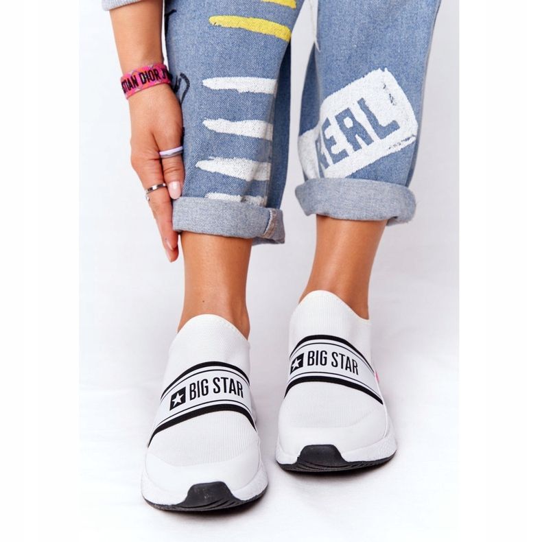 Sportowe Buty Slip-On Memory Foam Big Star HH274538 Białe 2