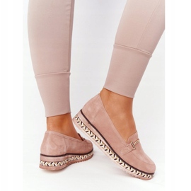 Mokasyny Na Platformie Laura Messi 2284 Różowe 1