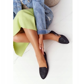 Damskie Mokasyny Sergio Leone MK700 Zamszowe Czarne 1