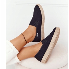 Espadryle Na Plecionej Podeszwie Big Star DD274017 Czarne 2
