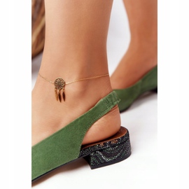 Baleriny Na Obcasie Maciejka Zielone 04482-09 1