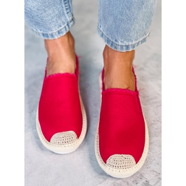 Espadryle damskie czerwone 7105 Red 1