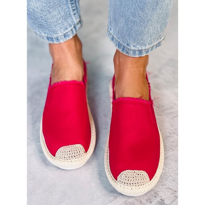 Espadryle damskie czerwone 7105 Red 1