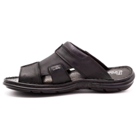 Polbut Klapki męskie 358 czarne 1