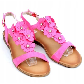 Sandałki damskie różowe F3273 Fushia 3