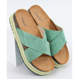 Klapki korkowe zielone LS016 Green 1