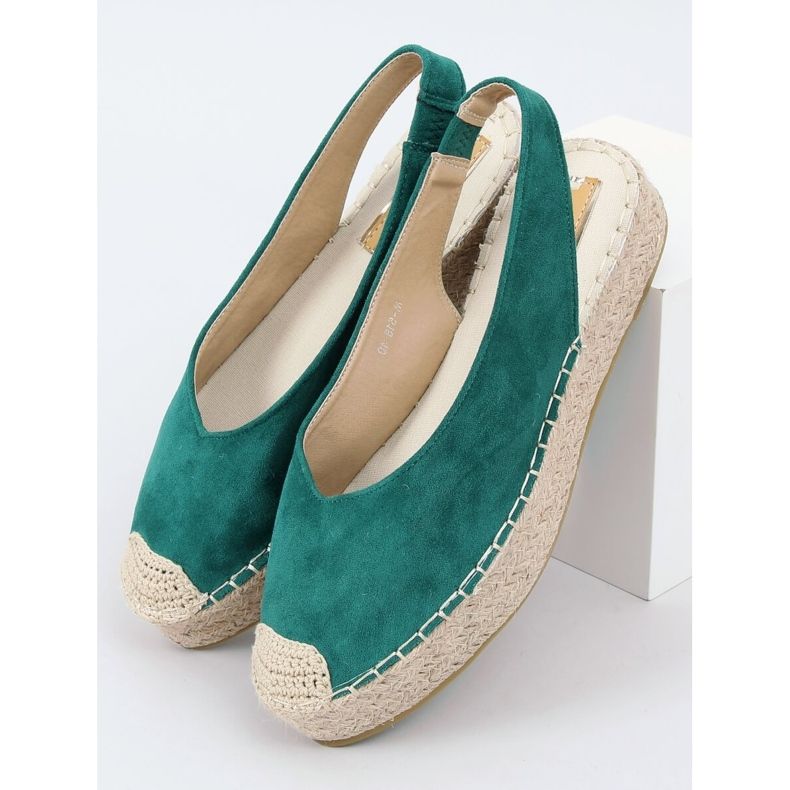 Espadryle z odkrytą piętą zielone M-518 Green 1