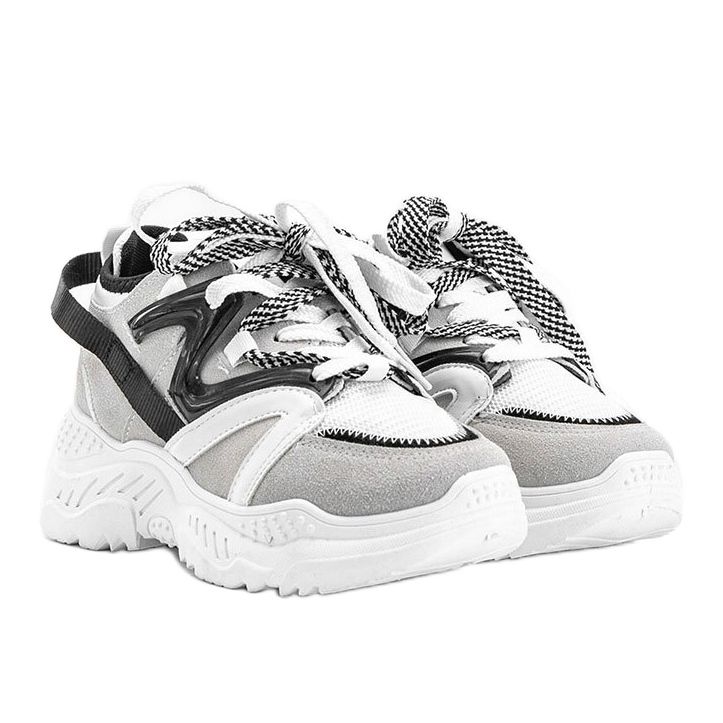 Szare sneakersy na grubej podeszwie Araceli 1