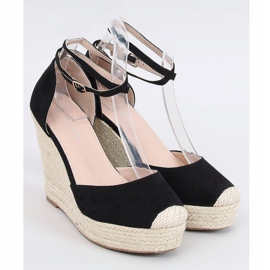 Espadryle na koturnie czarne 3010 Black 1