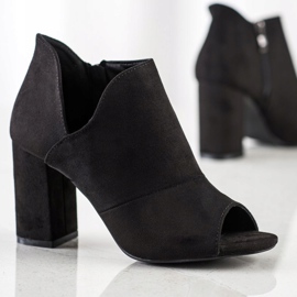 Wiosenne Botki Open Toe VINCEZA czarne 1