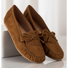Diamantique Klasyczne Mokasyny Brązowe 2