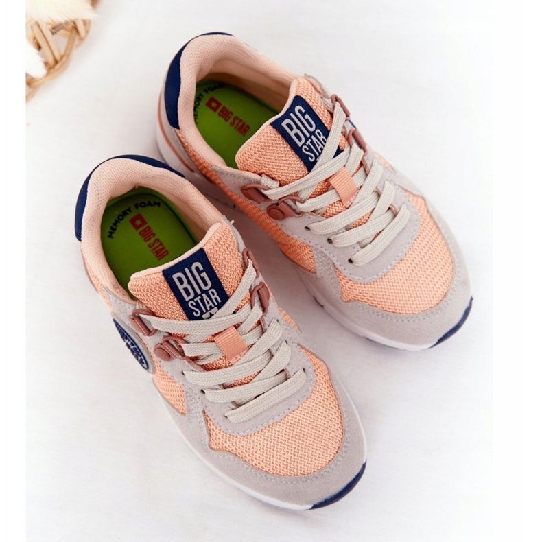 Dziecięce Sportowe Buty Memory Foam Big Star HH374180 Pomarańczowe 1