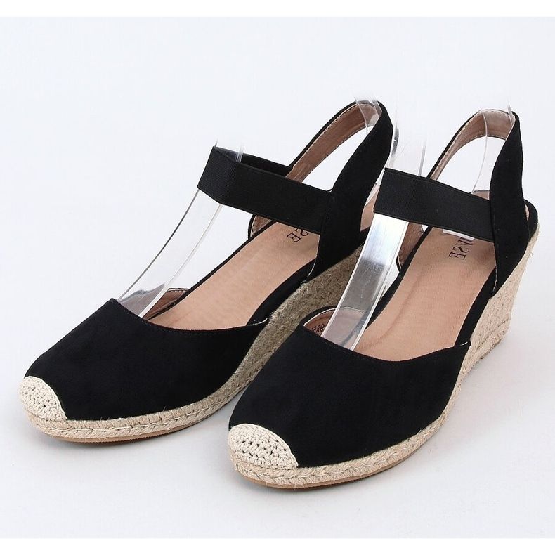 Espadryle na koturnie czarne 9R50 Black 1