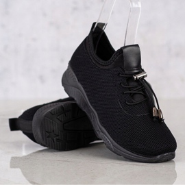 SUPER COOL Czarne Tekstylne Sneakersy 2