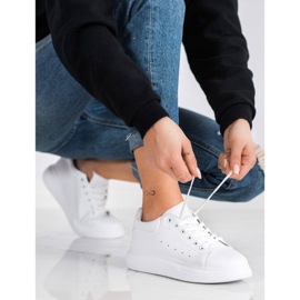 SHELOVET Białe Trampki Na Platformie 1