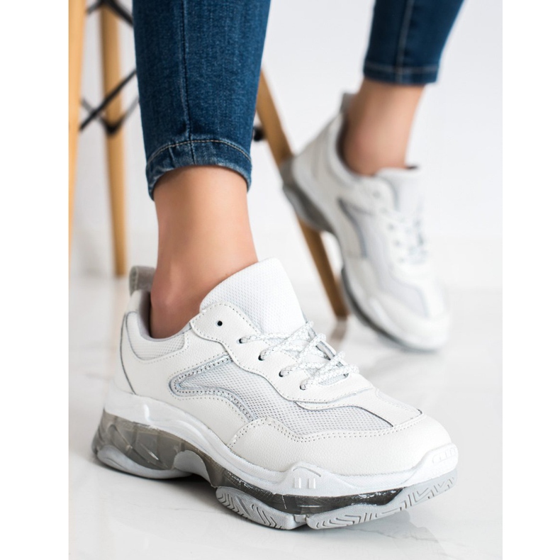 Goodin Sneakersy Ze Skóry białe 2