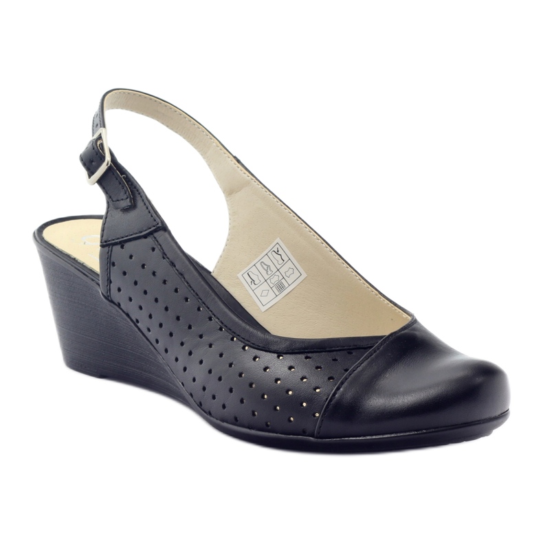 Sandały damskie kryte palce Gregors 591 cz czarne 1