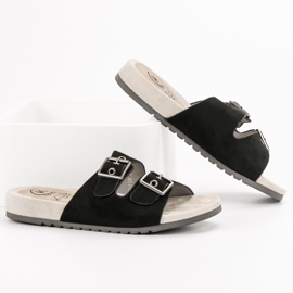 Kylie Klasyczne Czarne Klapki 1